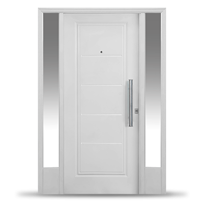 Puerta con dos alas fijas laterales 134x204 cm