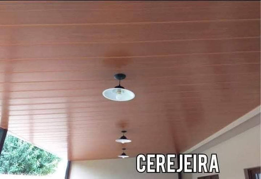 Pack machimbre de pvc cerejeira / 10 tablas / 4 mts / 8 mt2