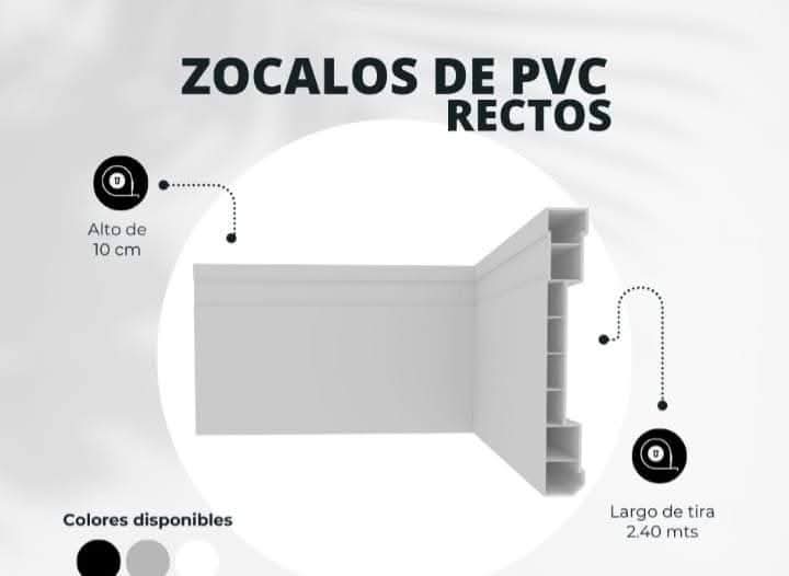 Zócalos de pvc línea recta 100 mm