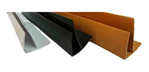 perfil perimetral F para cielo raso de pvc color de 3 metros
