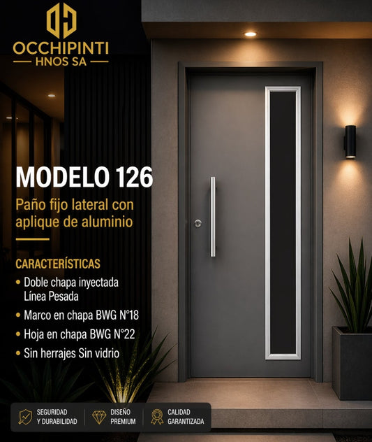 Puerta doble chapa inyectada 80cm