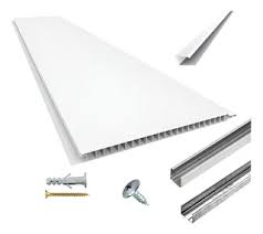 A kit completo cielo raso de pvc 10 mm liso para 2x2 metros
